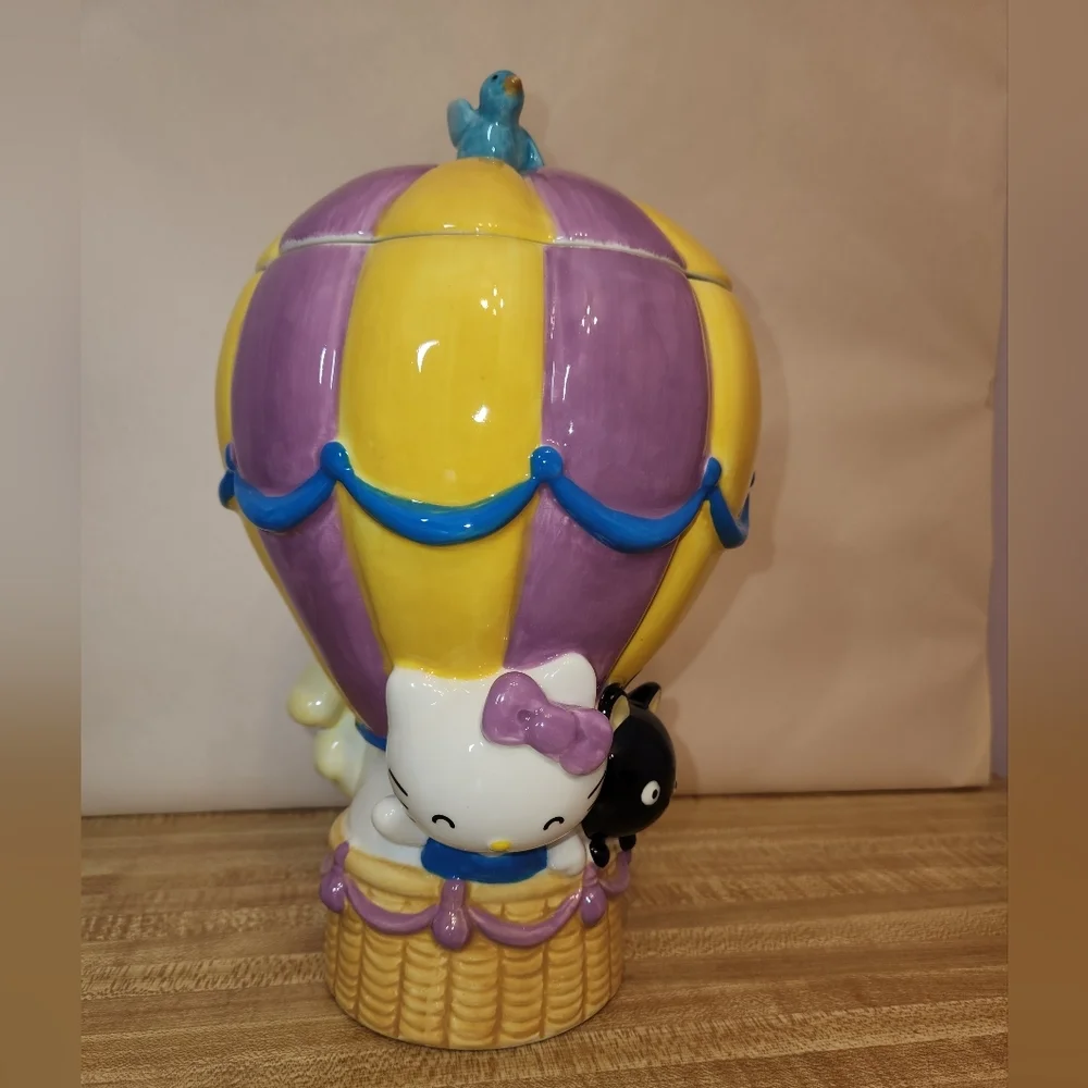 HELLO KITTY & Friends Hot Air Balloon Cookie Jar By Blue Sky Clayworks